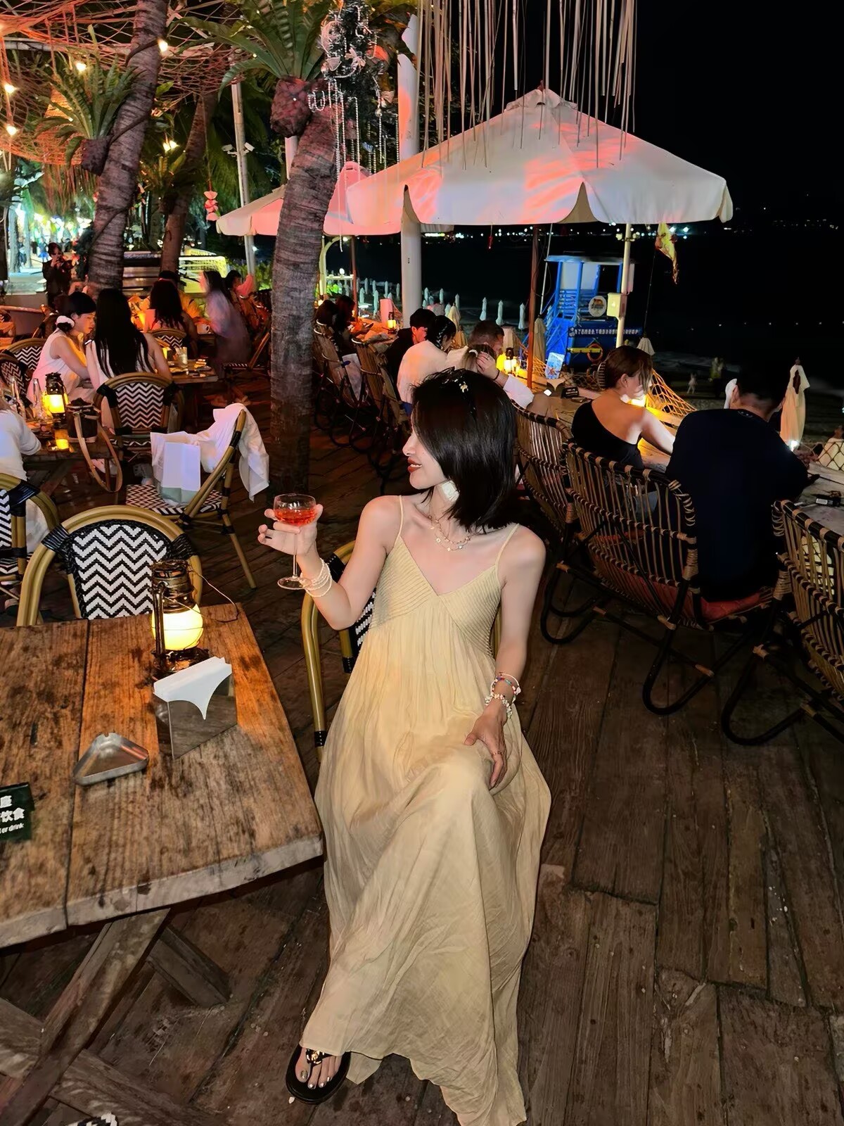2026 Summer New South Italy Style V-Neck Sling Dress Vacation Beach Long Dress - Image 4