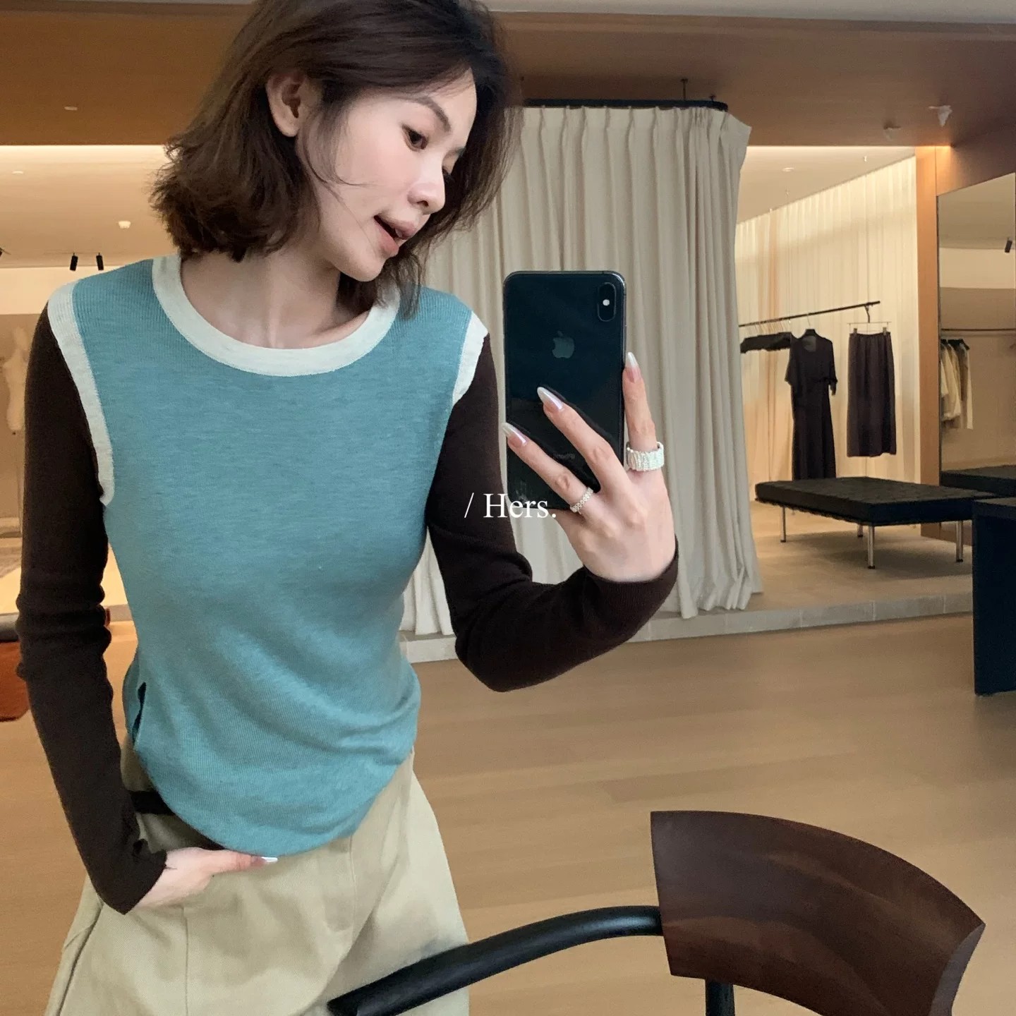 Color Block Knit Sweater 2026 Fall Long Sleeve Pullover Casual Top for Women - Image 4