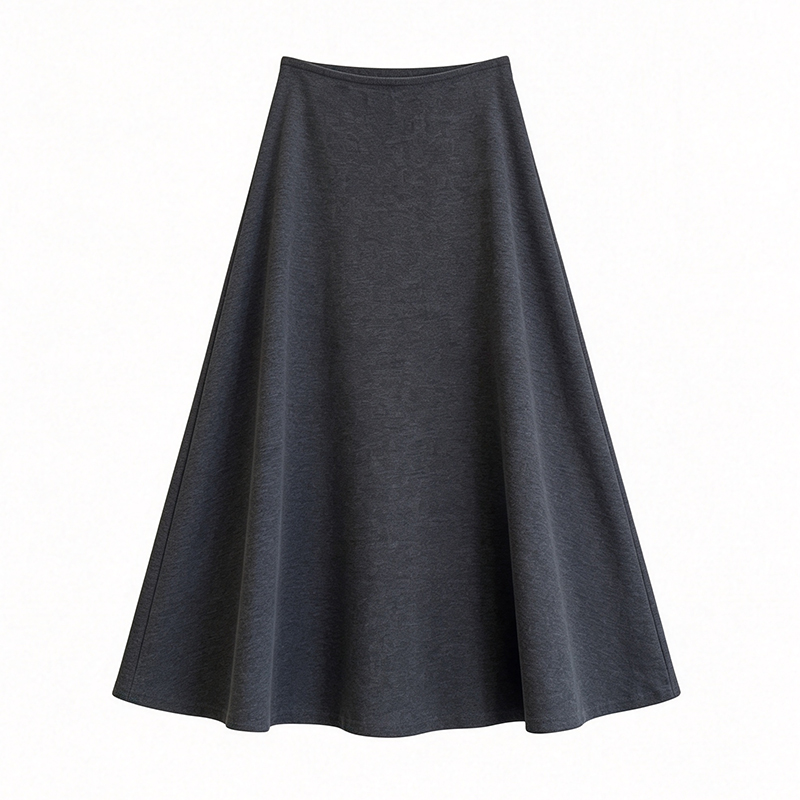 Thick Woolen A-Line High Waist Flared Long Skirt for Women Autumn 2026 - Image 5